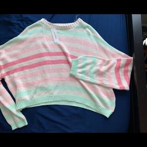 Multicolored striped knit sweater by Francescas